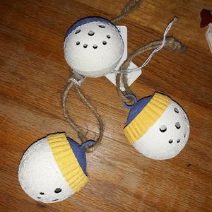 COPY - Set of 3 adorable handpainted snowman ornaments